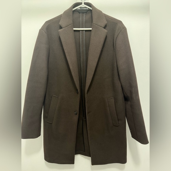 Zara “stretch Coat” Medium in Brown New condition - Picture 3 of 6